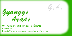 gyongyi aradi business card