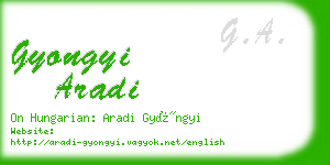 gyongyi aradi business card